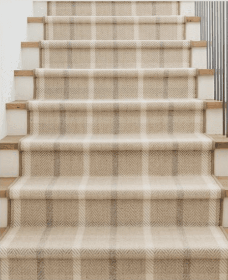 Stair runner by Studio McGee in Ernesta's Tatersall